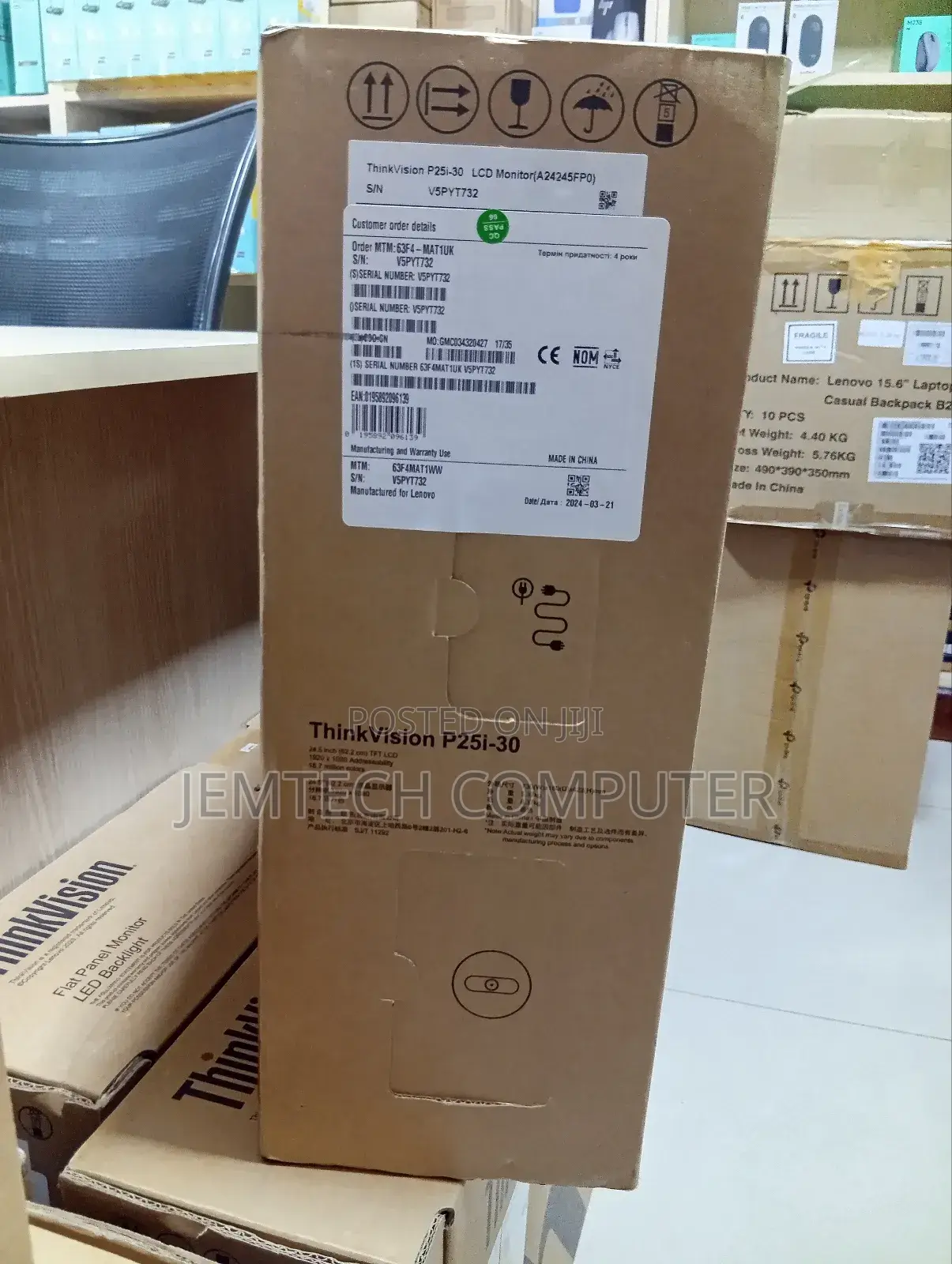 P25i-30^ Lenovo Thinkvision P25i-30 24.5" FHD Monitor 100hz`