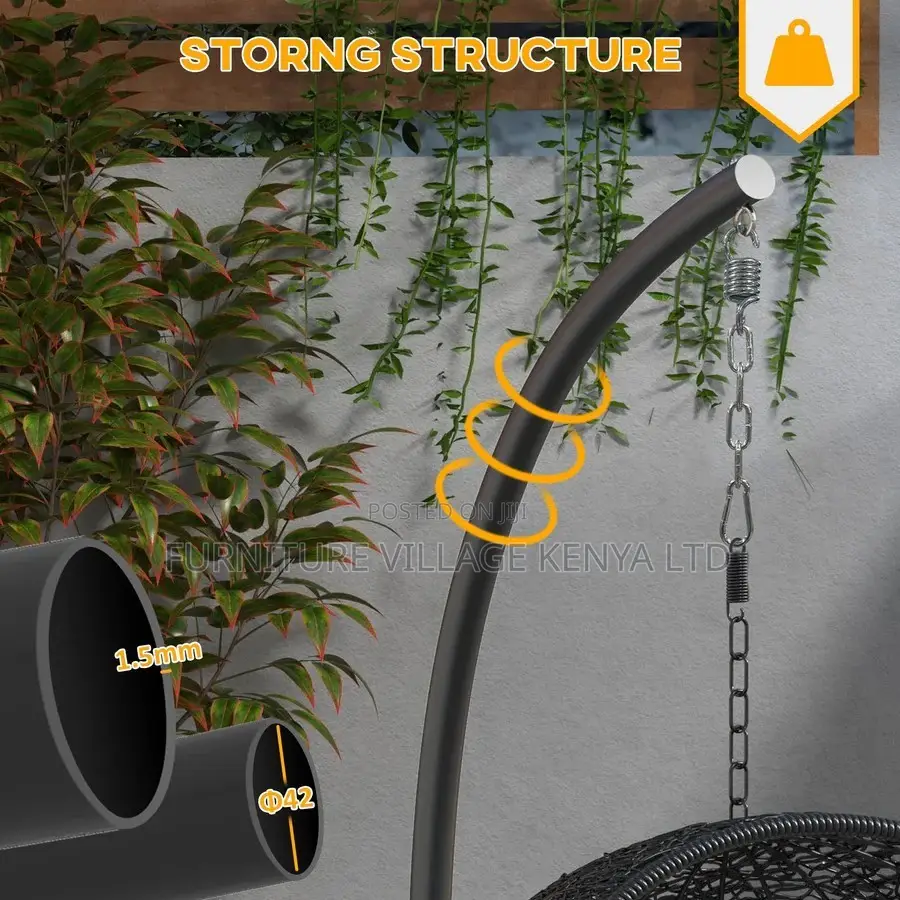 Hanging Chairs:Modern Round-Bottom Hammock Chair Frame