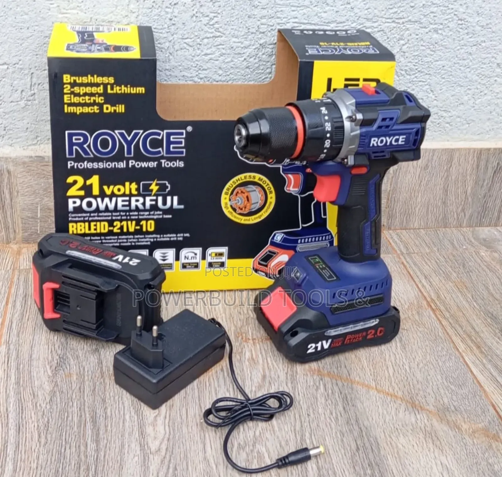 Royce Brushless Cordless Impact Drill 21v