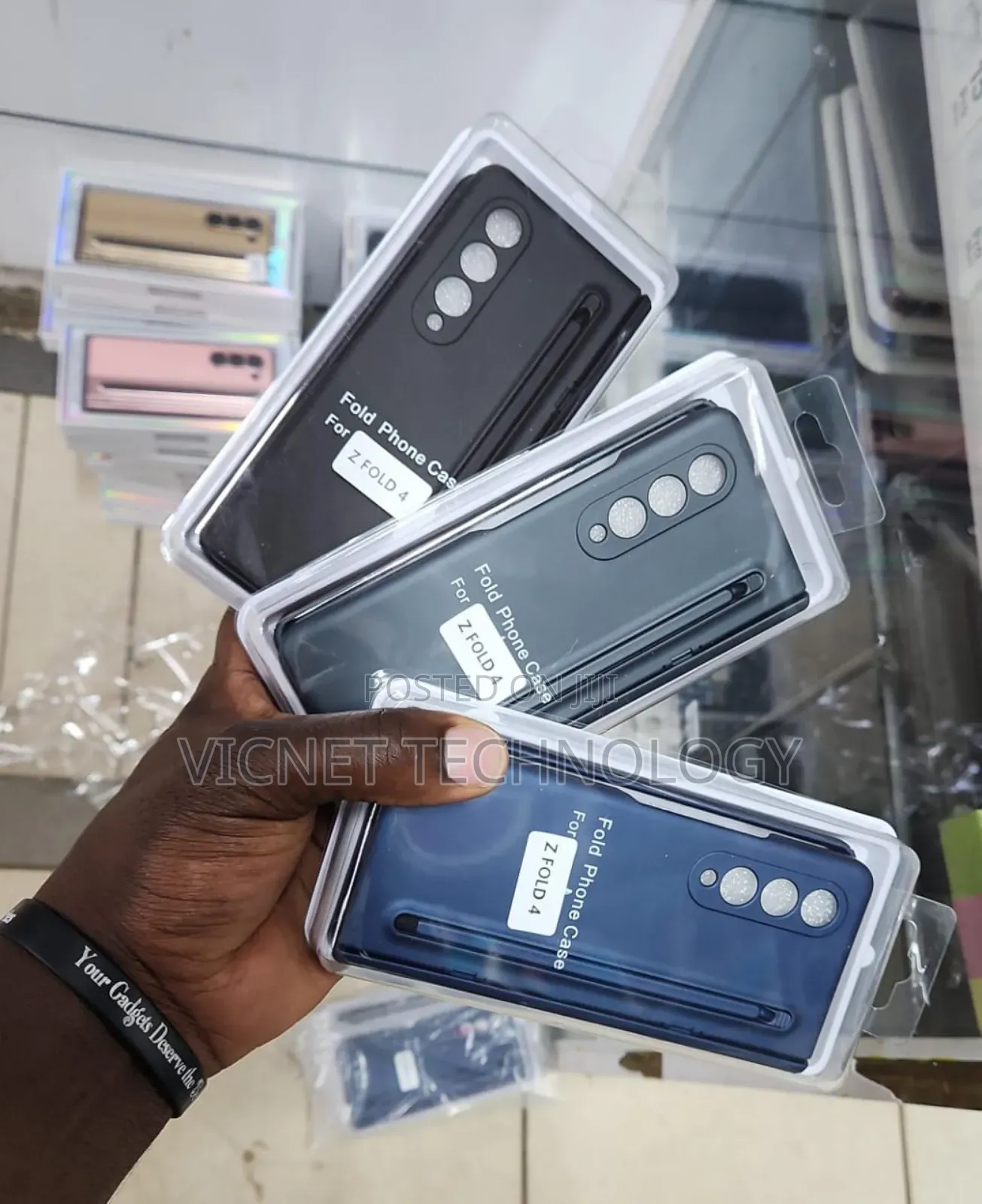 Samsung Fold 3, 4, 5, 6 Leather Case With S-Pen Protector