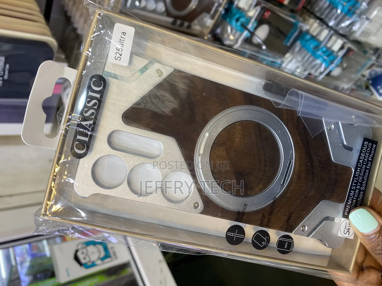Weynbrex Wooden Metal Frameless Samsung Galaxy S25 Ultra