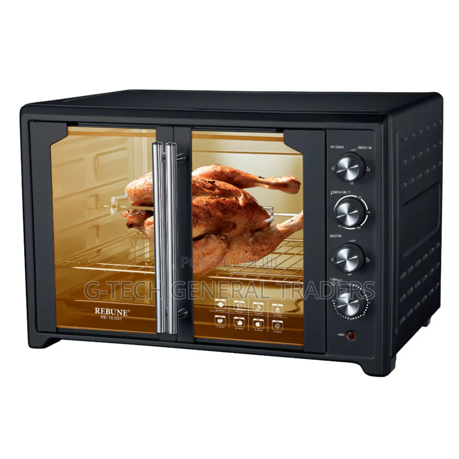 Rebune 75l Double Door 2800w Commercial Oven