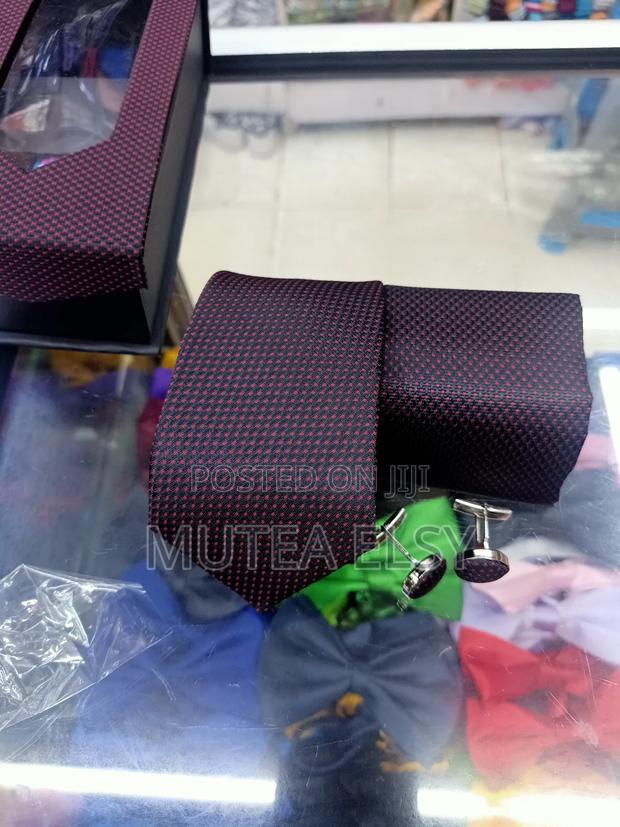 Black Red Pink Dotted Tie Sets - main view