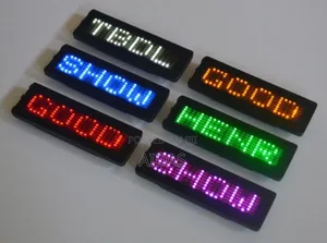 Usb Rechargeable Led Display Badge