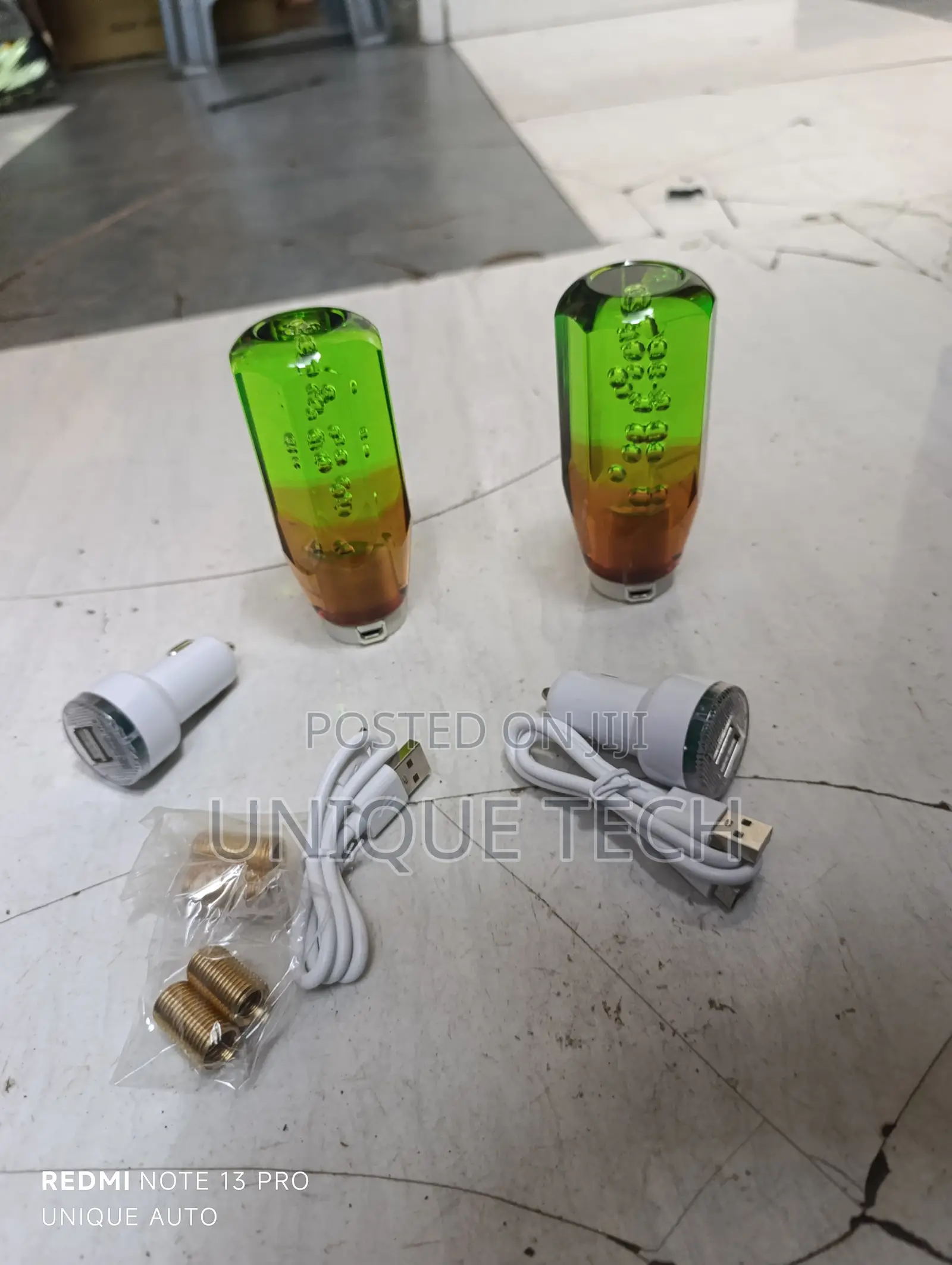 10cm Crystal Gear Knob With Led Light