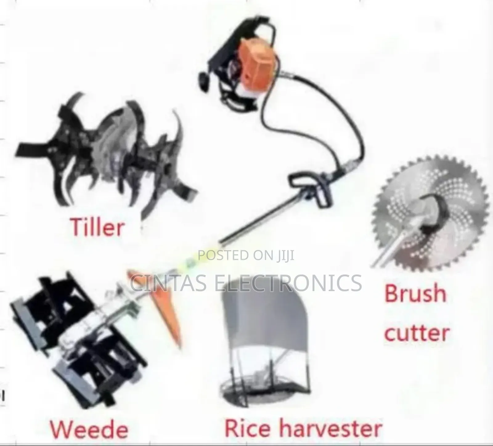 Brush Cutter With Tiller and Weeder