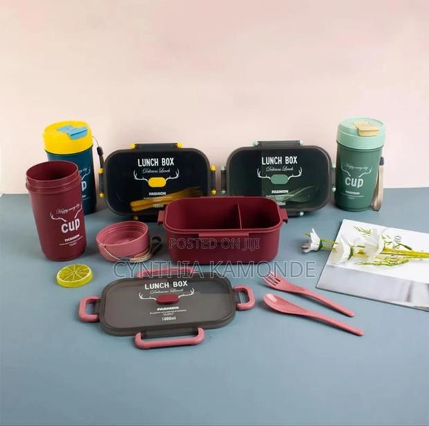 2pcs Set Lunch Box + Tumbler Bottle