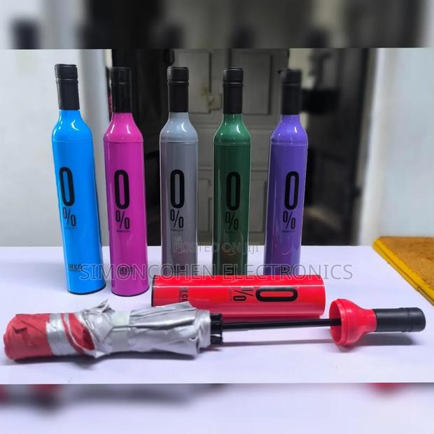 Mini Compact Wine Bottle Shape Foldable Umbrella - thumbnail 2