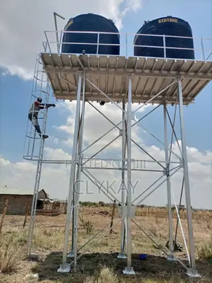 Raised Elevated Steel Tower With Plastic Tanks