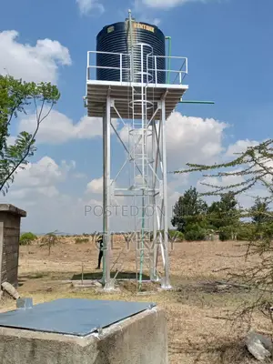 Raised Elevated Steel Tower With Plastic Tanks