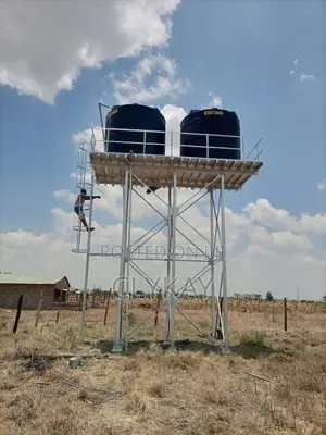 Raised Elevated Steel Tower With Plastic Tanks