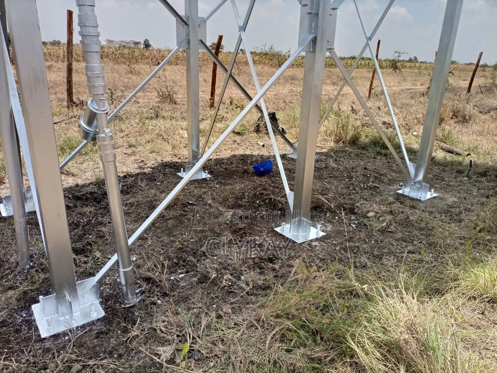 Raised Elevated Steel Tower With Plastic Tanks
