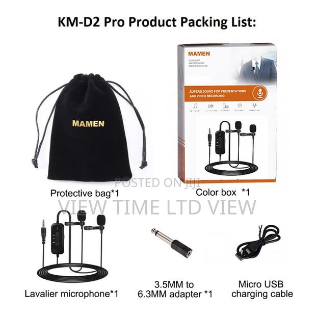 Mamen Km-D2 Pro Dual Lavalier Microphone - thumbnail 2