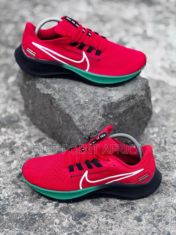 Red Nike Air (Zoom Pegasus 38) Runners - main view