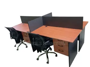 4 Way Brown Gray Workstation