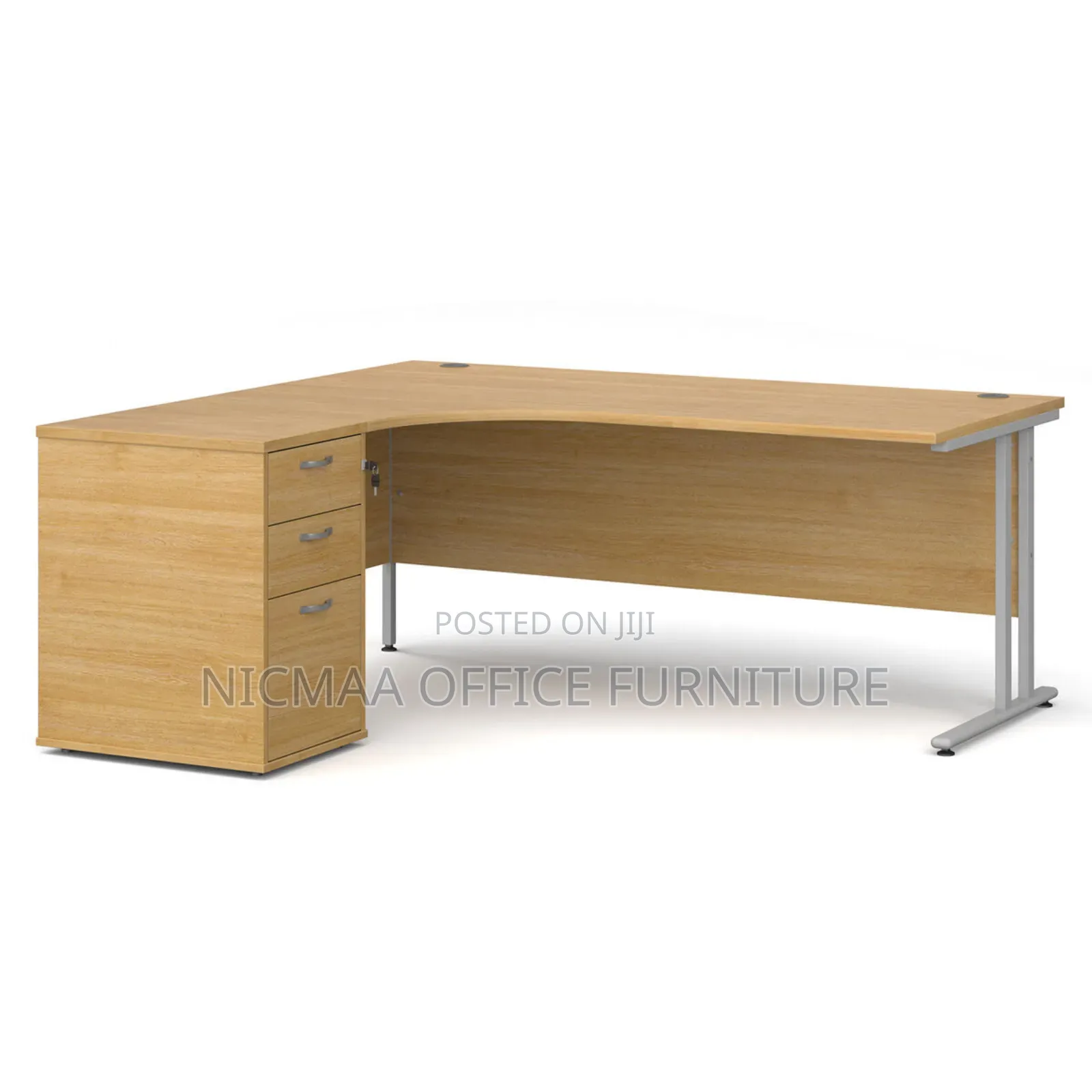 1.2m Curved L Shaped Office Desk