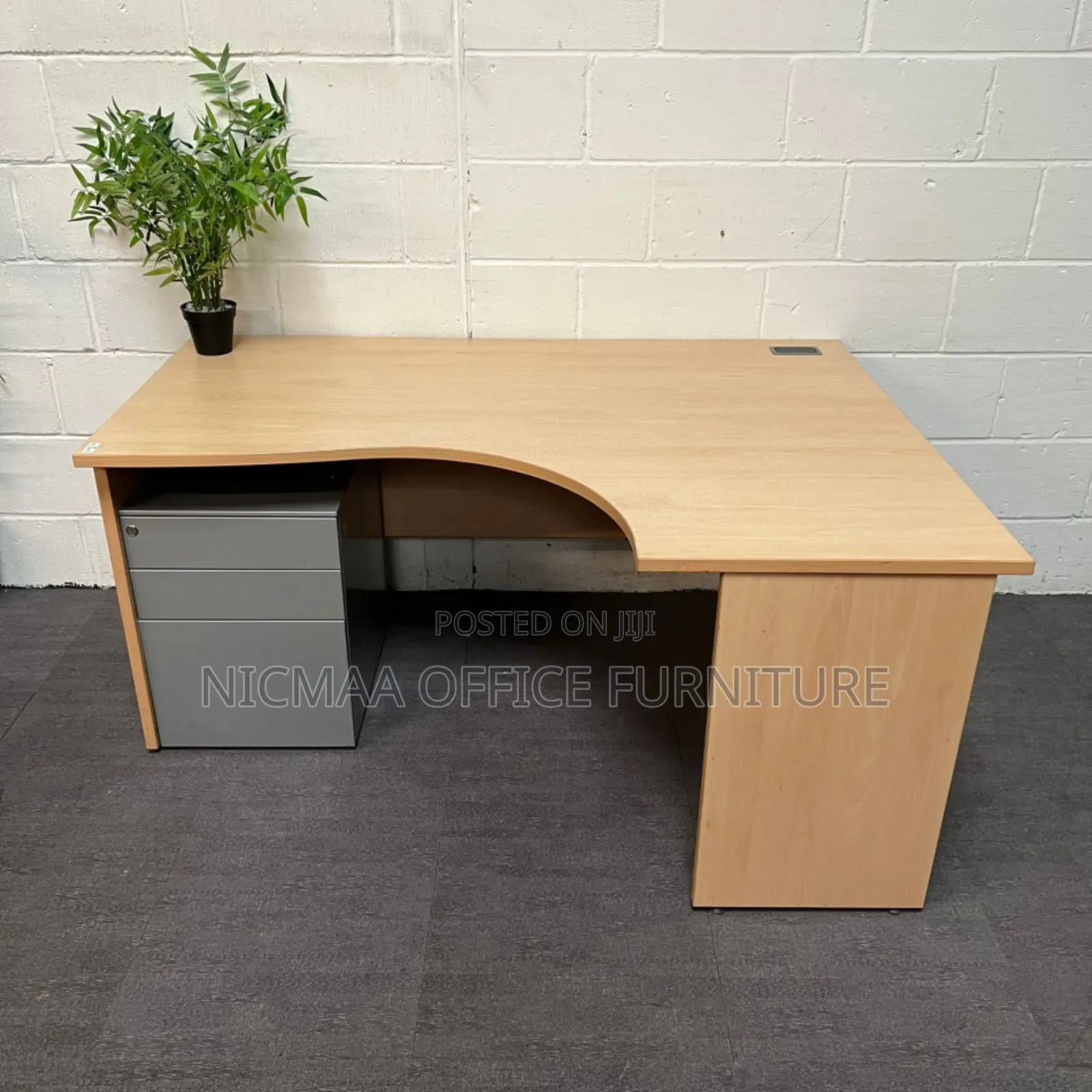 1.2m Curved L Shaped Office Desk