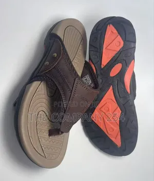 Quality Soft Rubber Sole Open Cat Slide Leather Sandals