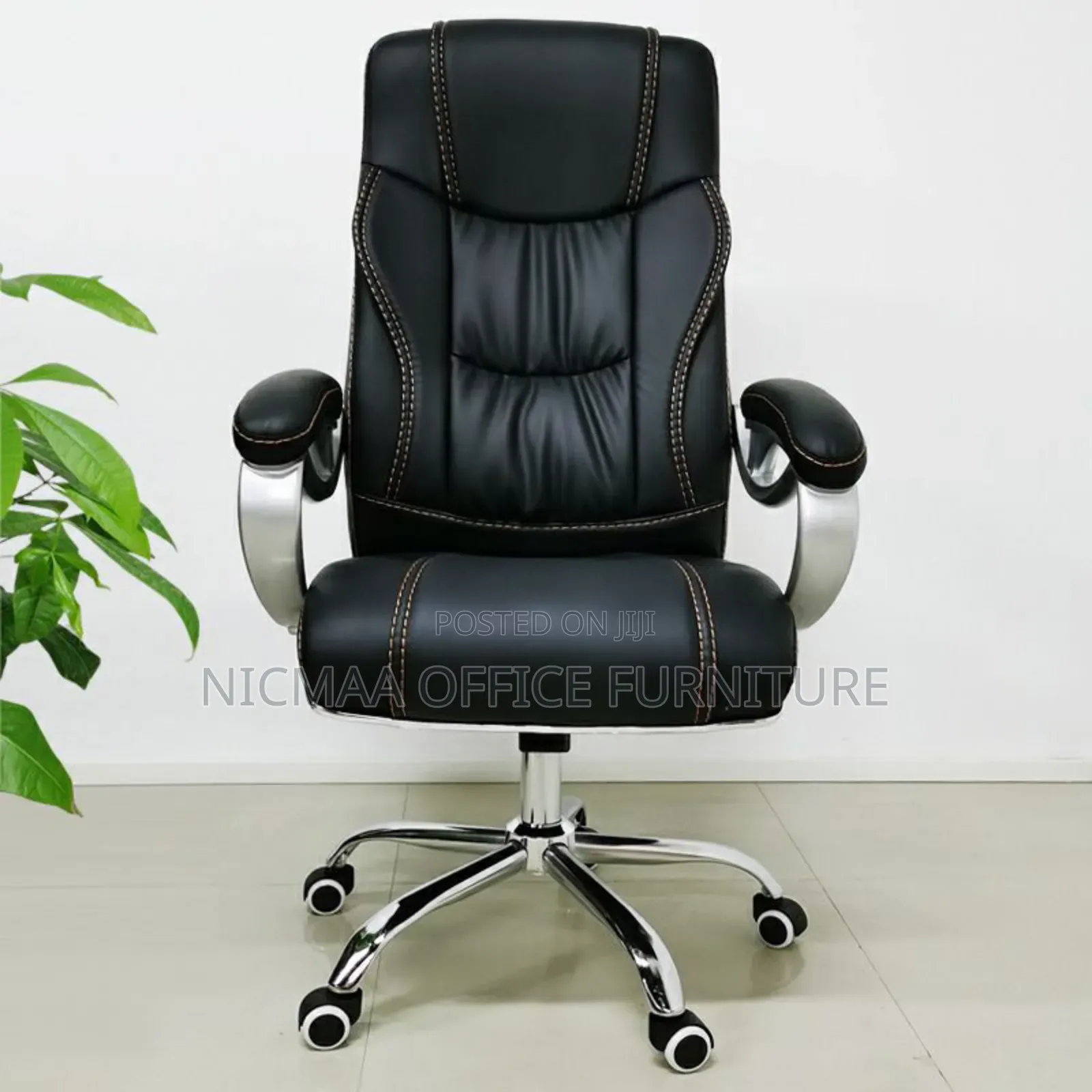 Black Executive Seat With Padded Arms