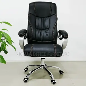 Black Executive Seat With Padded Arms