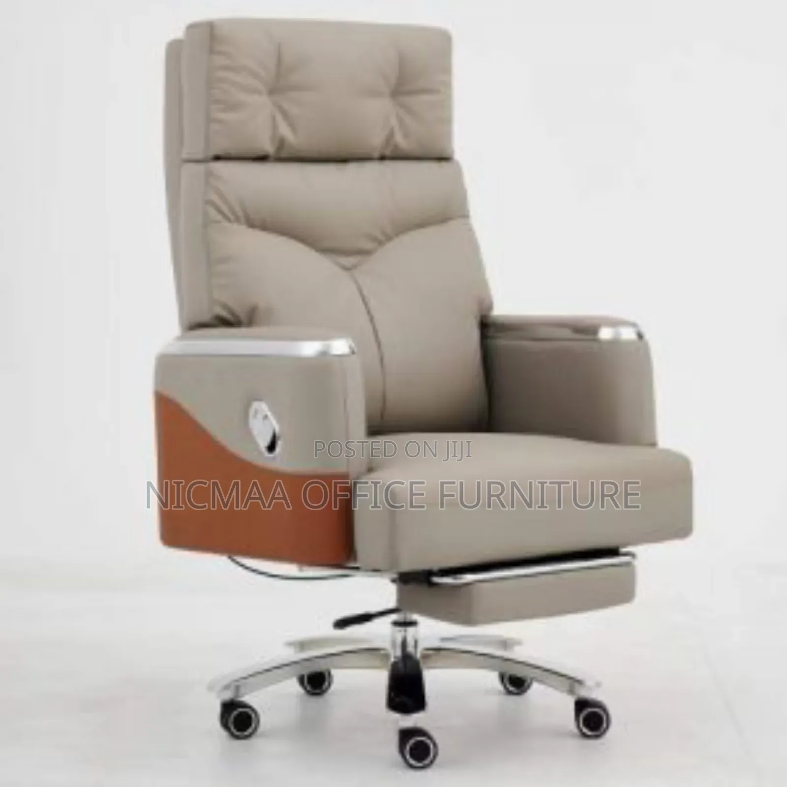 Boss Executive Leather Office Chair With Footrest