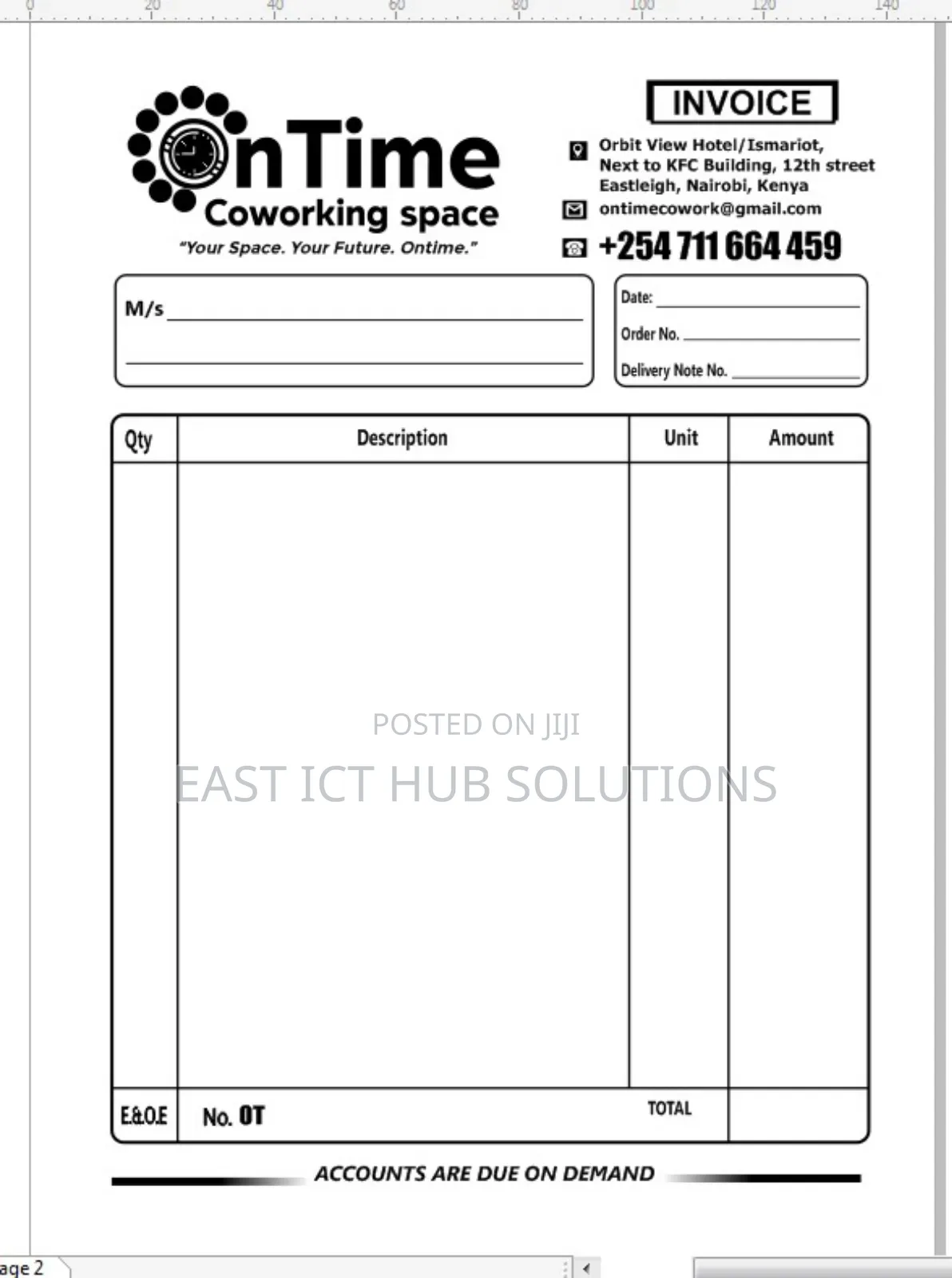 Receipt Books Design and Printing