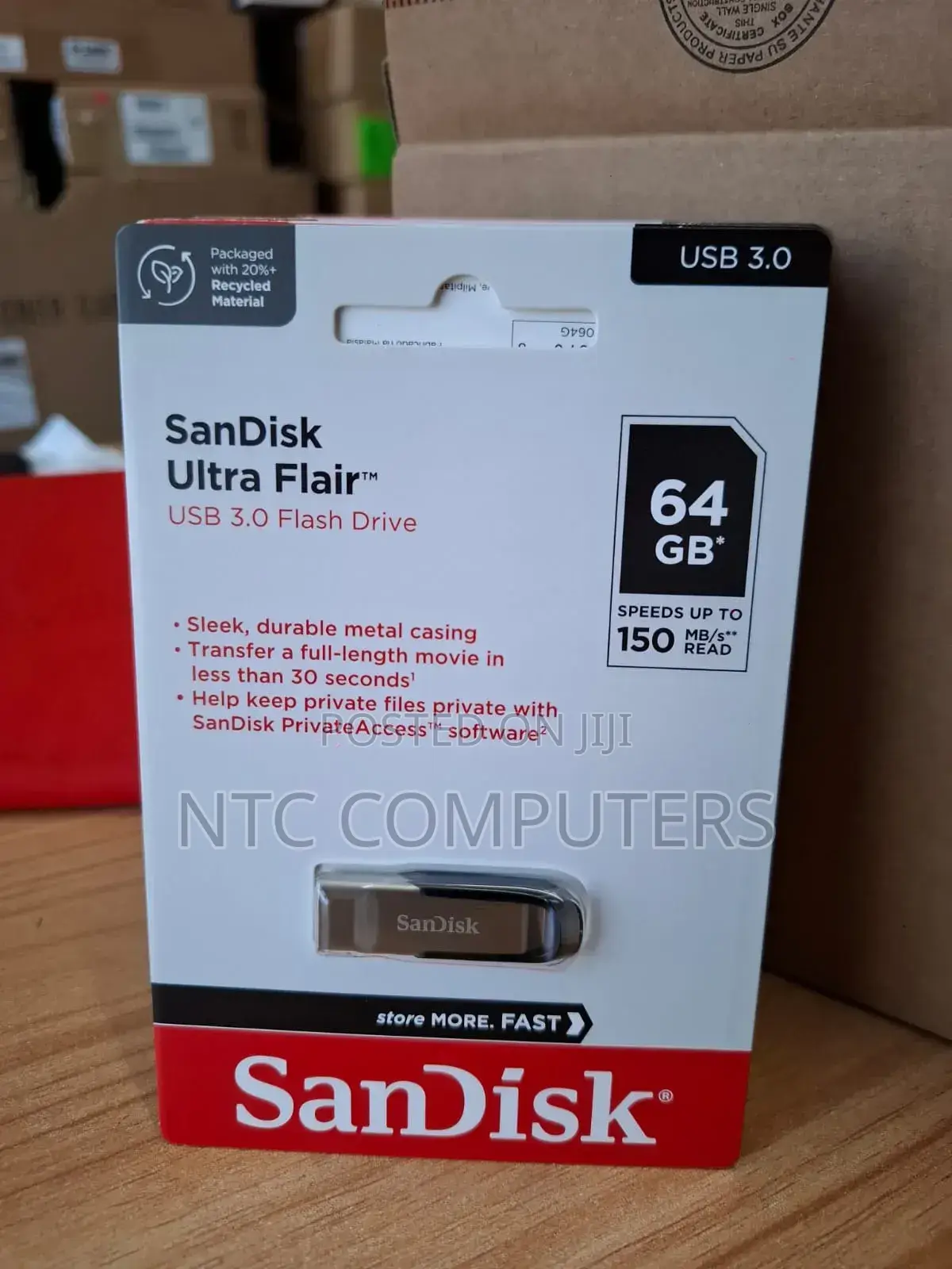 Sandisk Ultra Flair 3.0 Usb Flash Drive 64gb