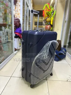 Navy Blue Large Size Rubber Pp 75cm Height Suitcase