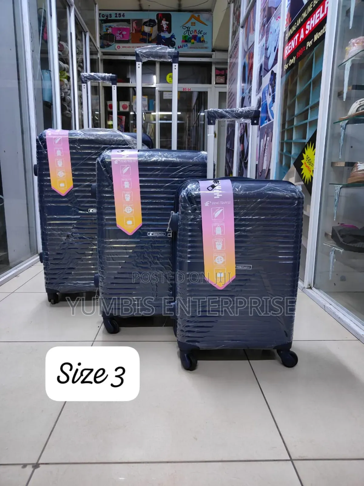 Size 3(No 28) Set 3 in 1 Pp Rubber Suitcase Set at 8500