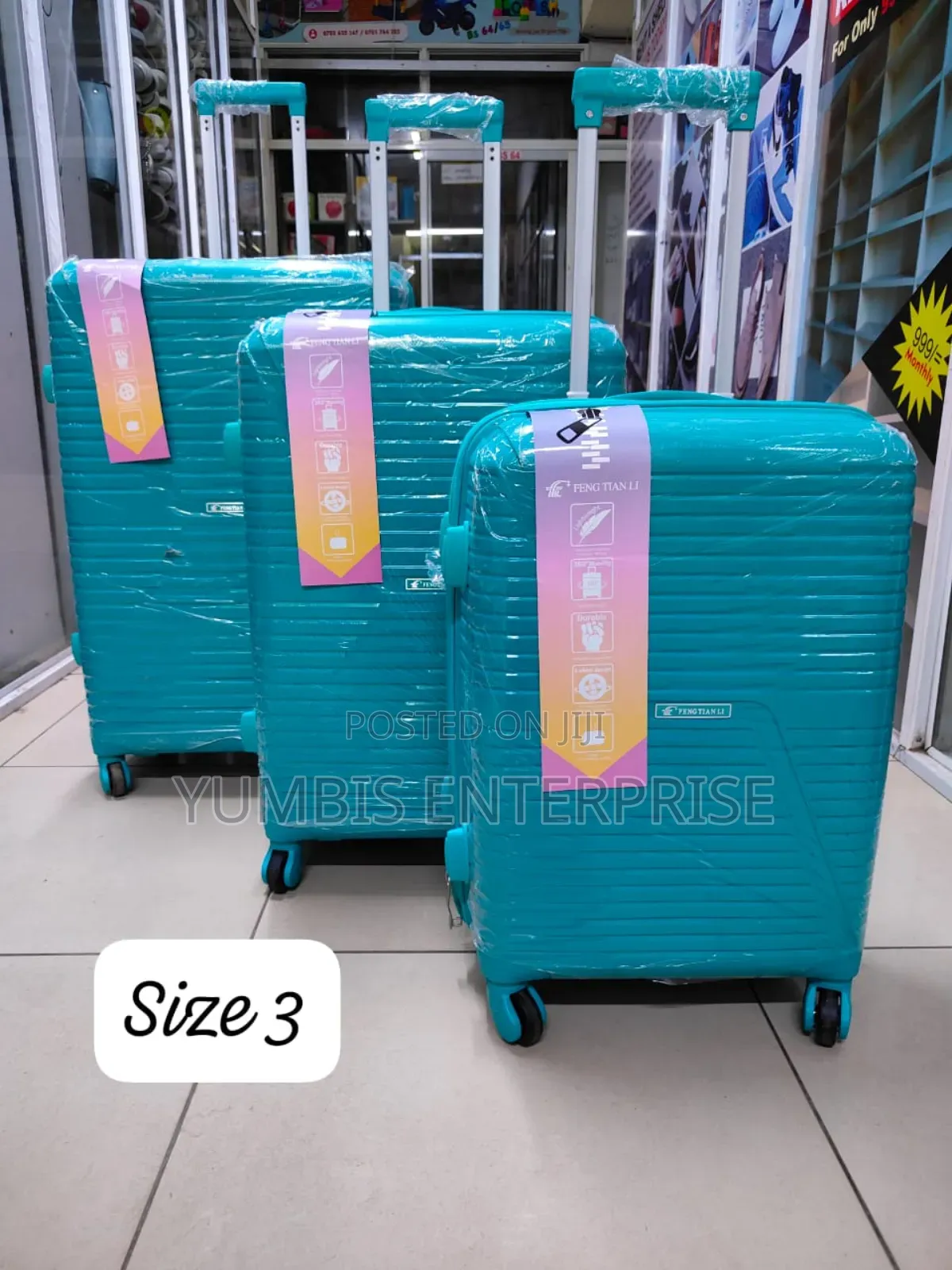 Size 3(No 28) Set 3 in 1 Pp Rubber Suitcase Set at 8500