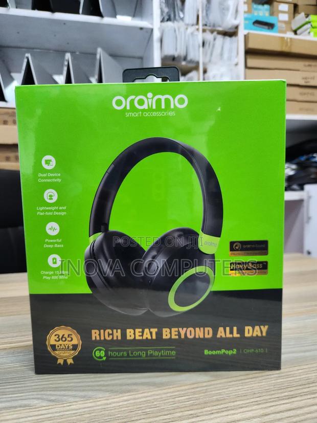 Oraimo Ohp-610 Boompop 2 Enc Over-Ear Wireless Headphones