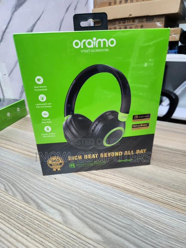 Oraimo Ohp-610 Boompop 2 Enc Over-Ear Wireless Headphones - thumbnail 3