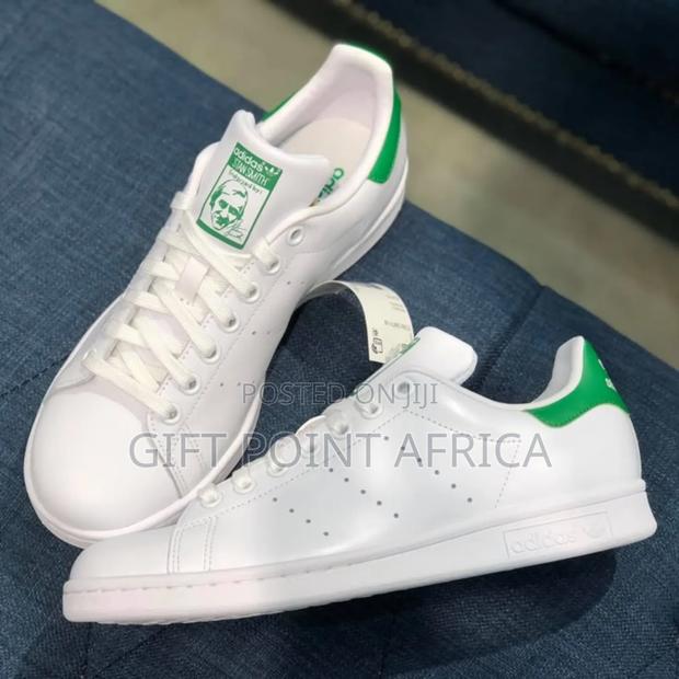 White Green Adidas Stansmith Leather Casuals - thumbnail 3
