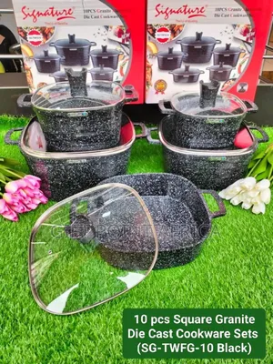 *10pcs Square Granite Cookware Set*