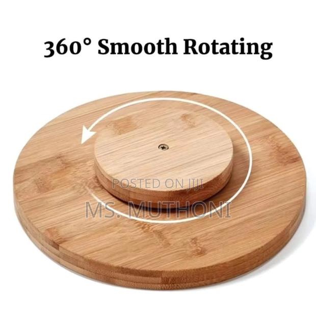 Single Layer Bamboo Rotating Spice Rack/Lazy Susan - thumbnail 5