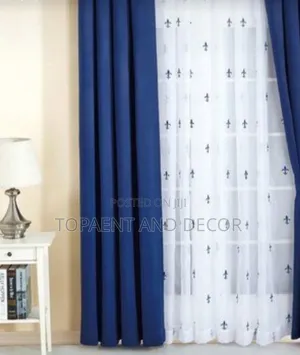 Royal Blue Rings Beautiful Home Curtains