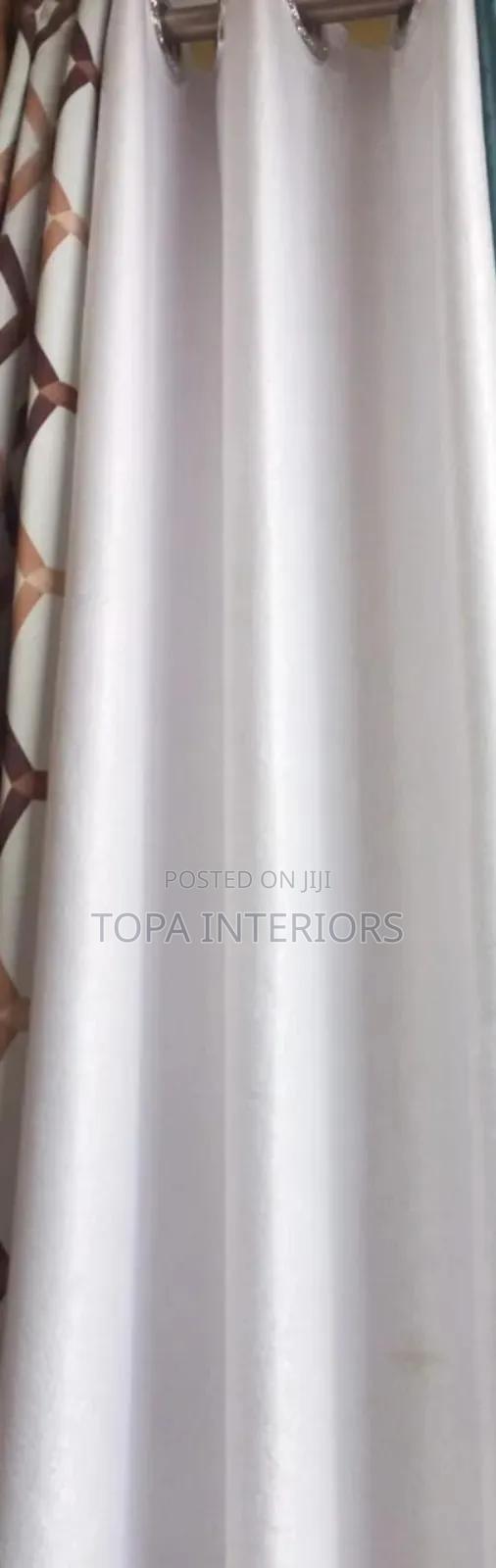 Plain White Soft Window Curtains Customised to Measure
