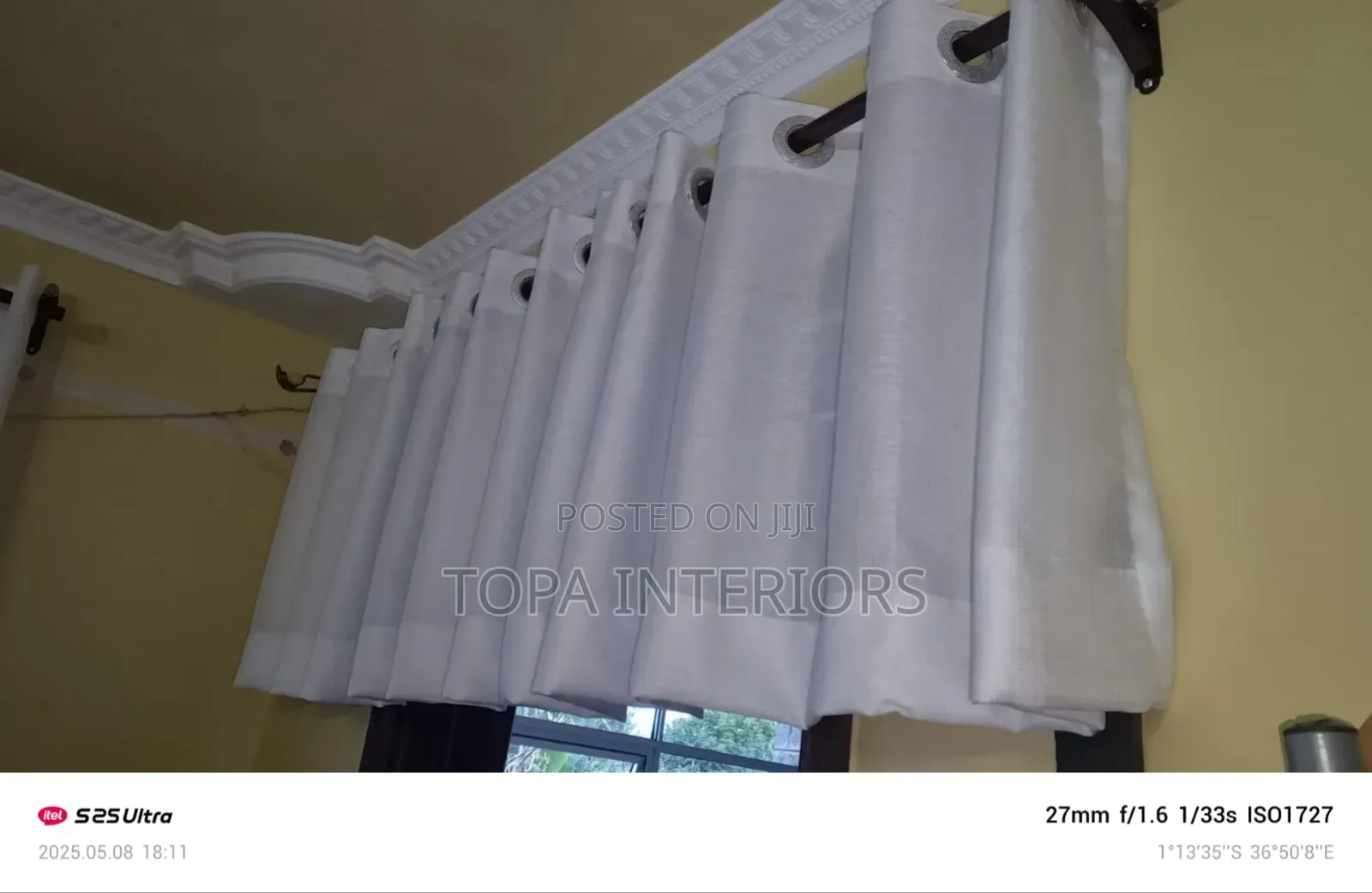 Heavy Short White Sheers Per Metre for House Decor