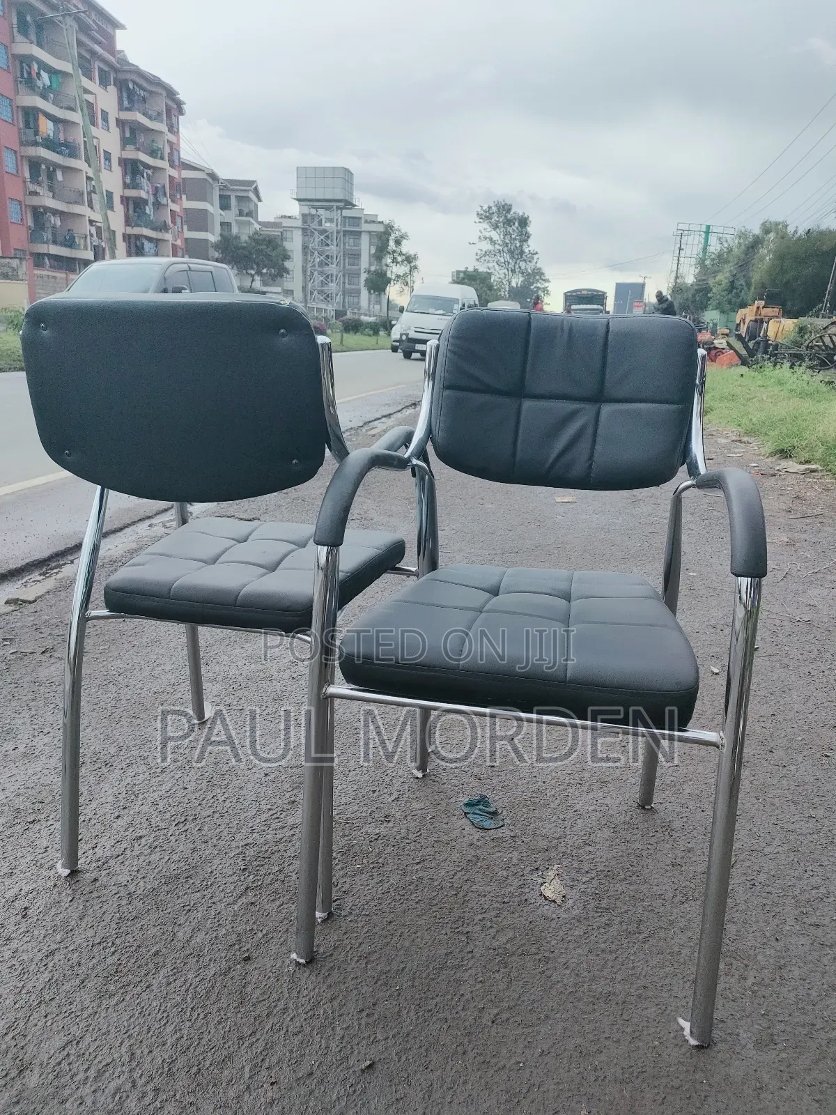 Chrome Visitors Office Chair