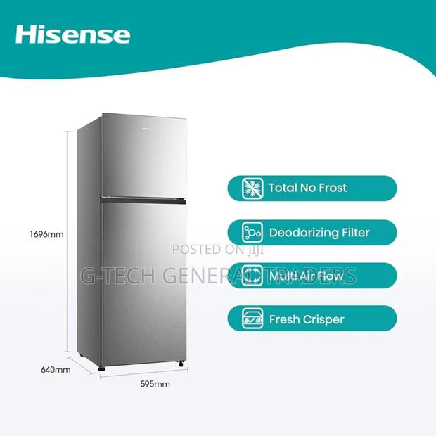 Hisense 418l Total No Frost Refrigerator-418dr - main view