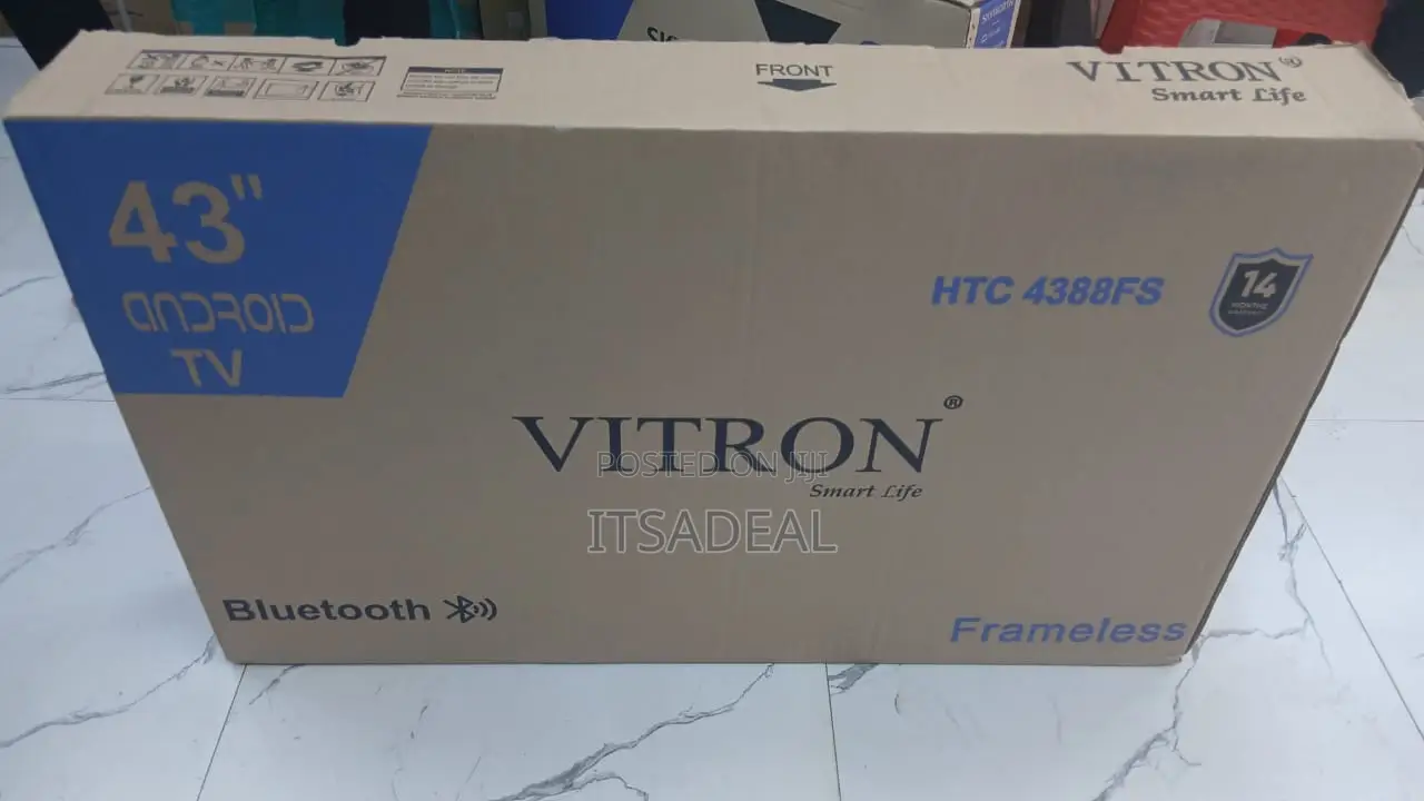 Vitron 43 Inch Frameless FHD Android Smart Tv With Bluetooth