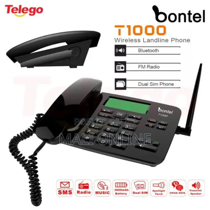 Bontel T1000 GSM Fixed Wireless Landline Desktop Phone