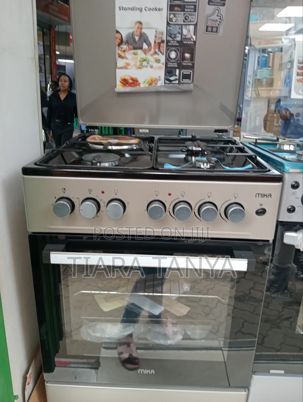 Mika Standing Cooker 60cm X60cm 3 Gas and 1 Electric Jet