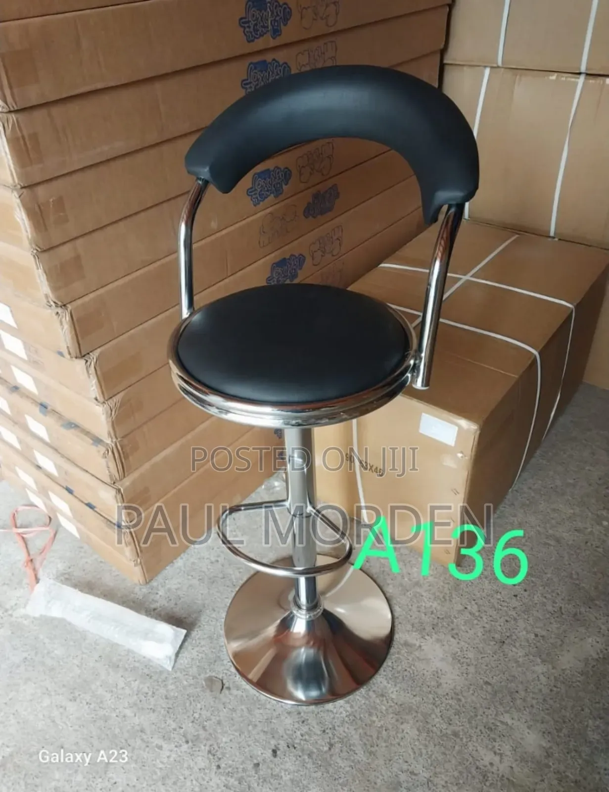 Black Adjustable Stools