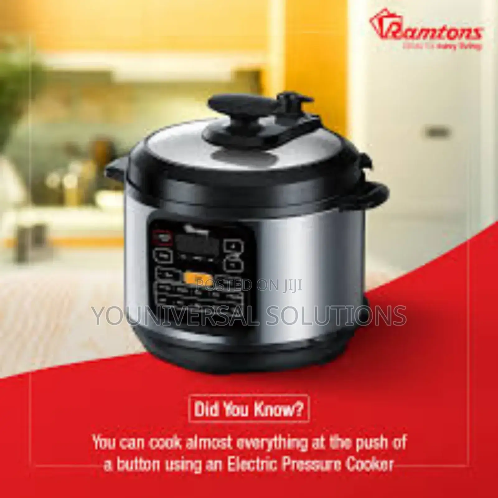 6 Litres Ramtons Electric Pressure Cooker