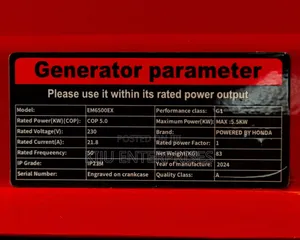 Honda 5.5kva Available