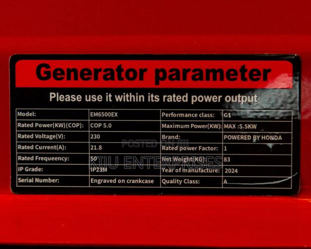 Honda 5.5kva Available - thumbnail 4