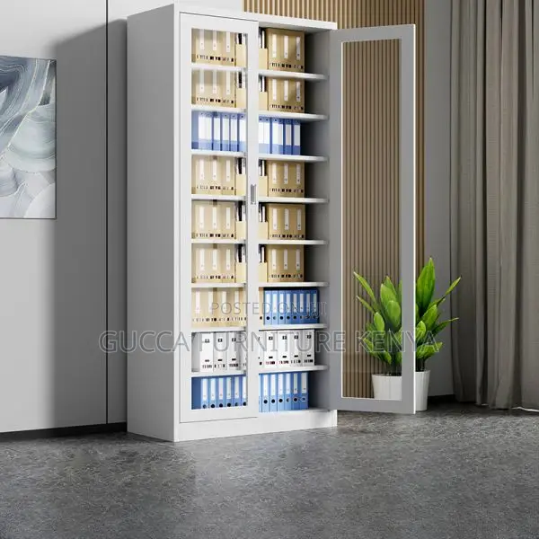 Cabinet:2-Lockable Door Metallic Storage System for Office