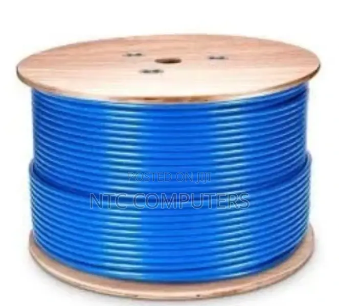 Cat6a 10g Uutp 24awg PVC Solid Cable - 305m/Roll - Blue