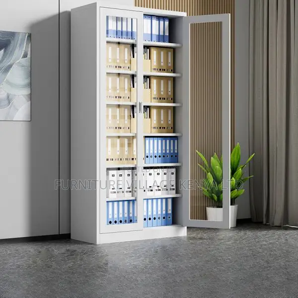 Office Cabinet:Secure Office Metal Cupboard With 2-Doors